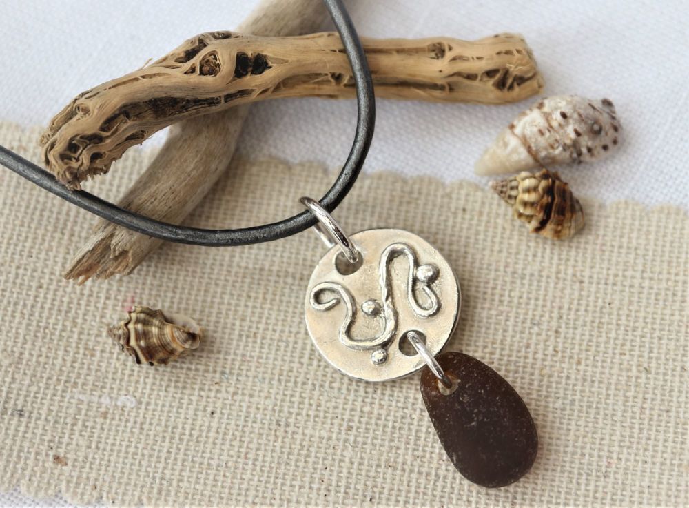 Brown and silver waves