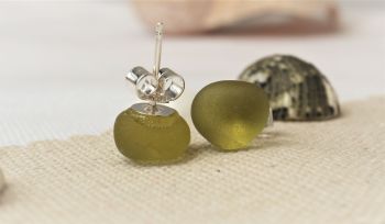Olive green studs