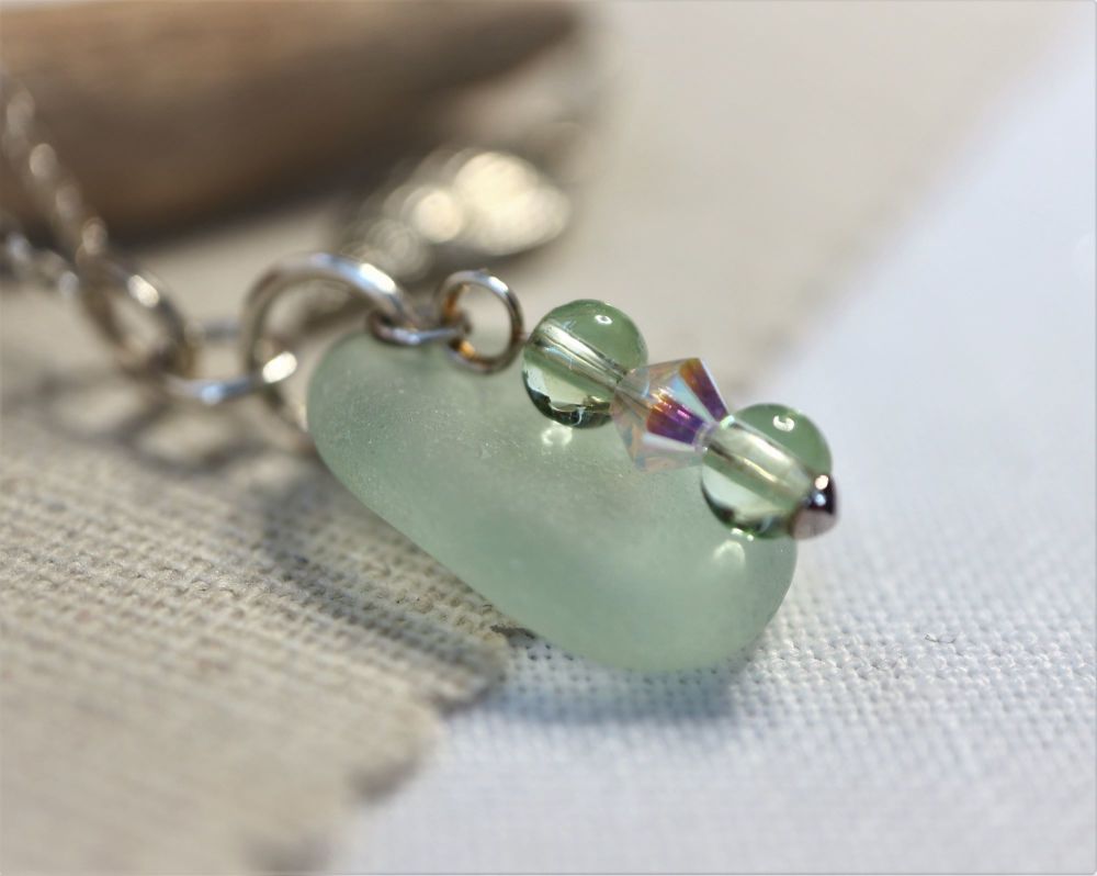 Green sea foam with charm