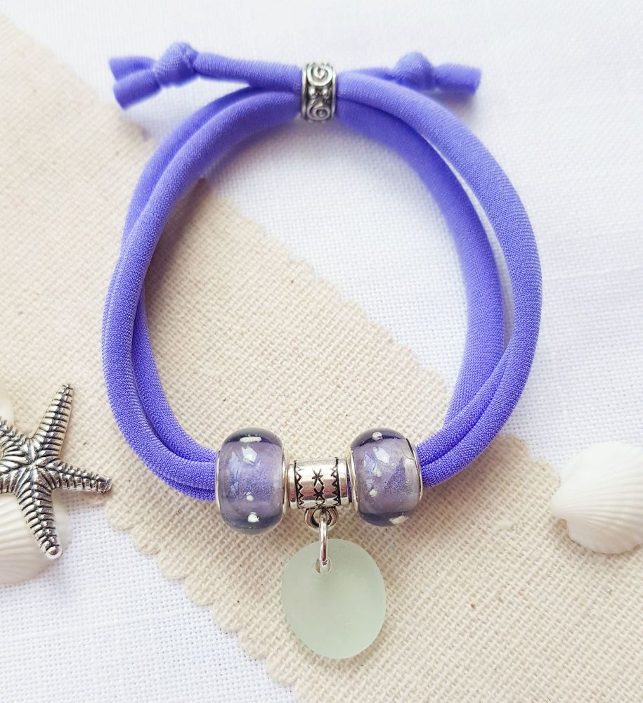 A lilac fabric bracelet