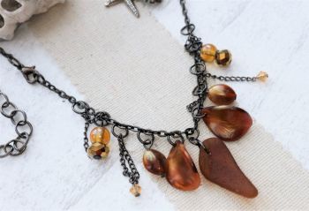 Bronze tones and beads
