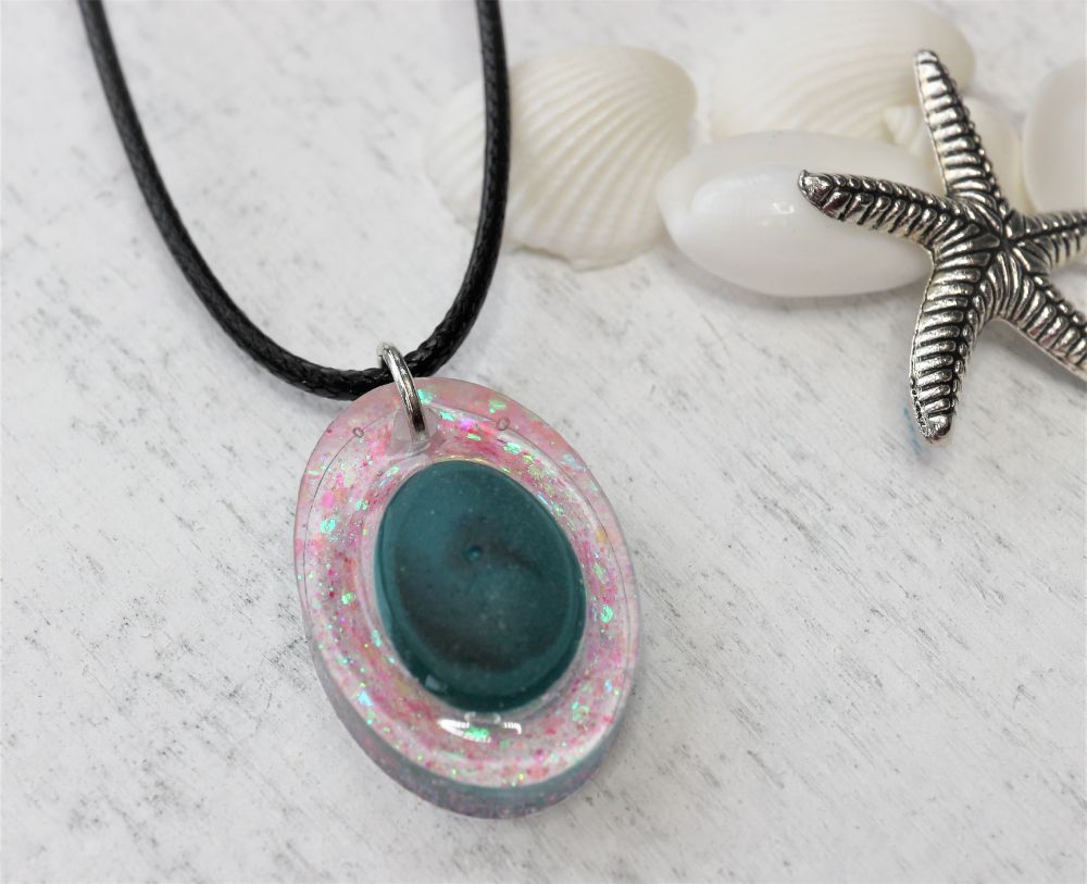 Sea glass and resin