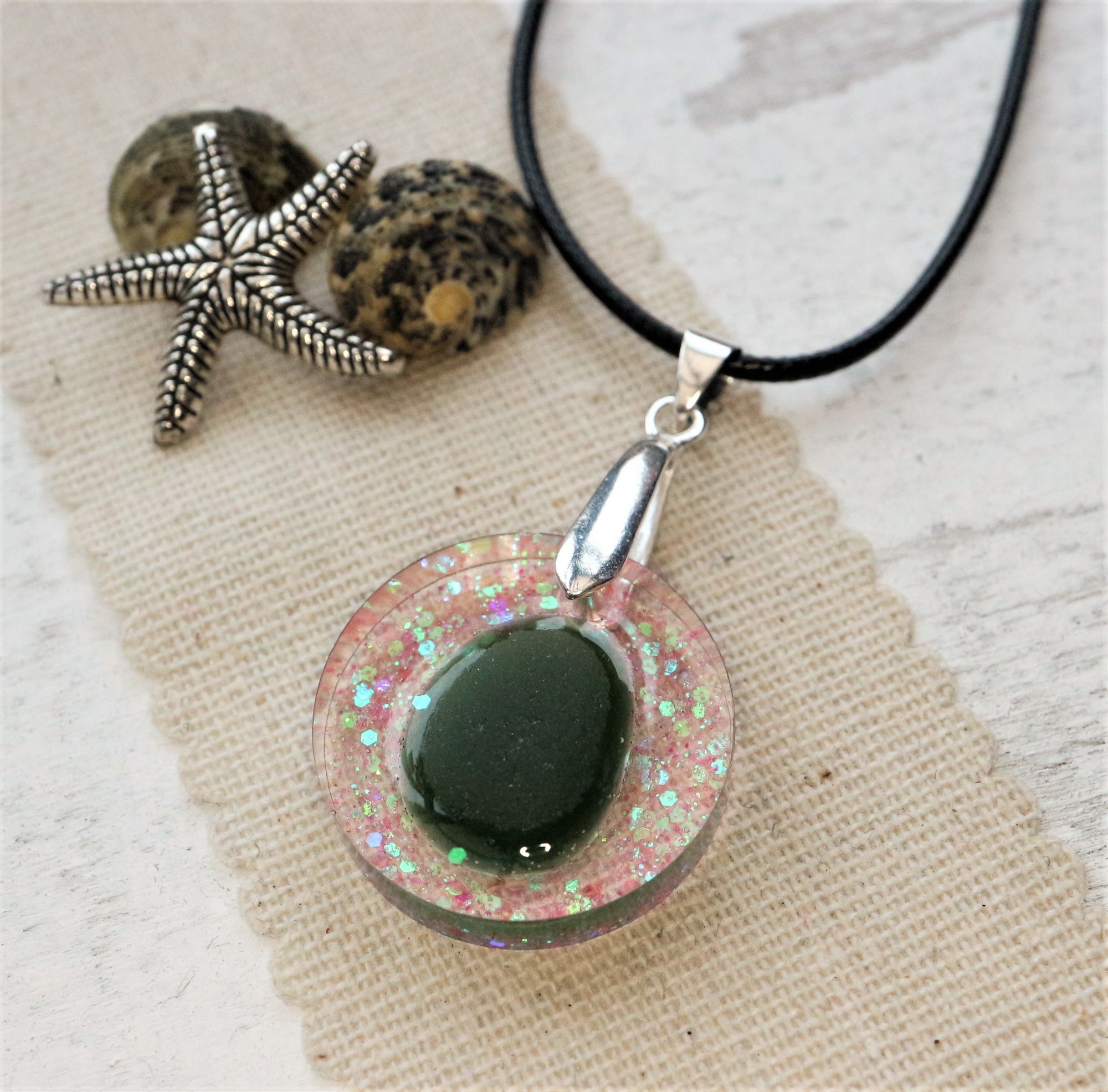 Sea glass online resin jewelry