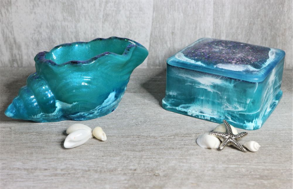 Very pretty resin trinket pots and boxes