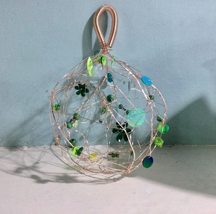 Copper Wire Christmas Bauble