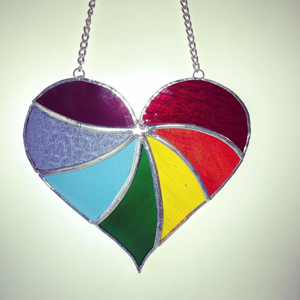 Rainbow Glass Heart - PRE-ORDER