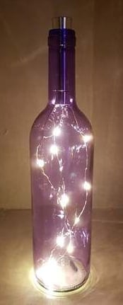 Purple LED Mercury Bottle with Firefly Lights