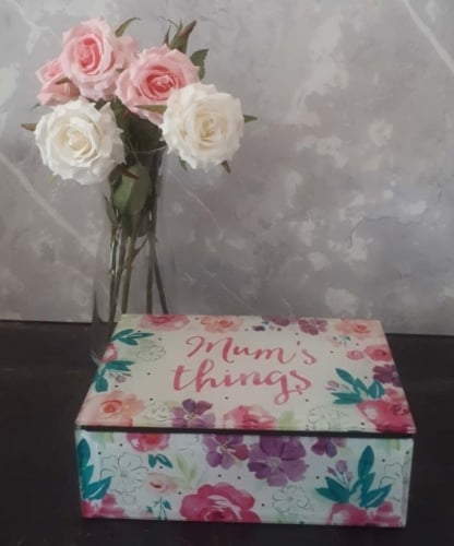 Floral Mum's Things Trinket Box