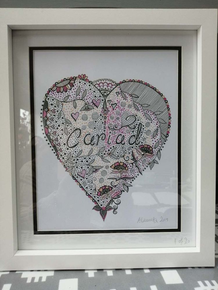 Hand Drawn Print - Cariad