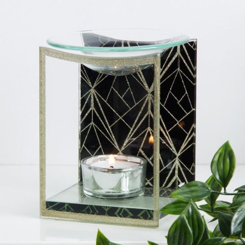 Oil/Wax Burner - Black and Gold