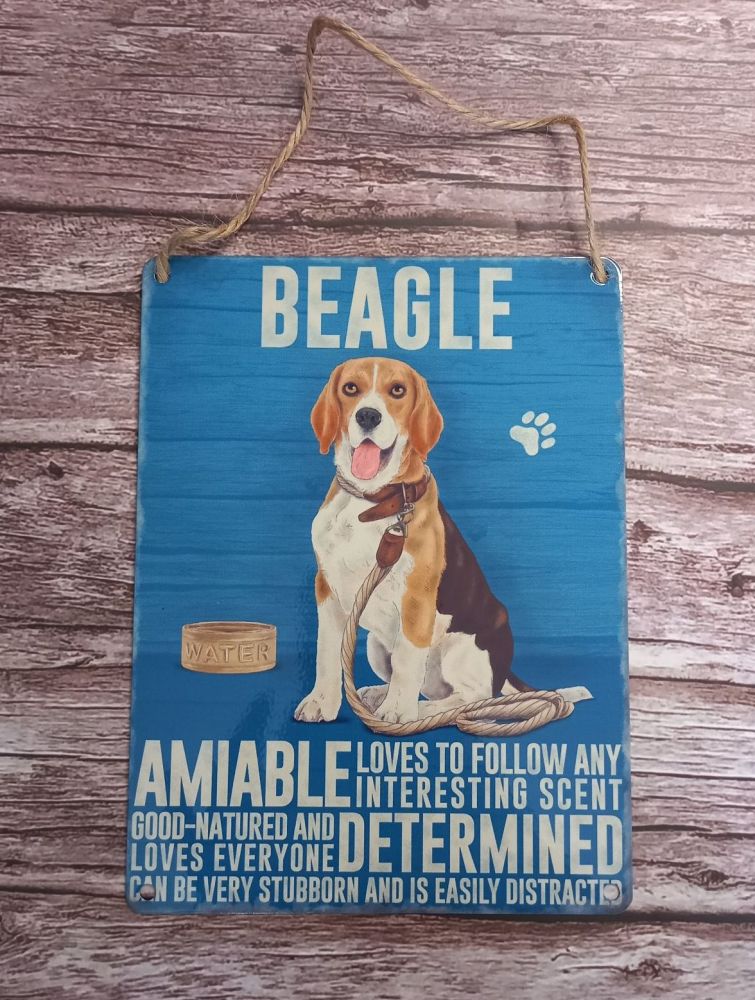 Beagle Metal Plaque