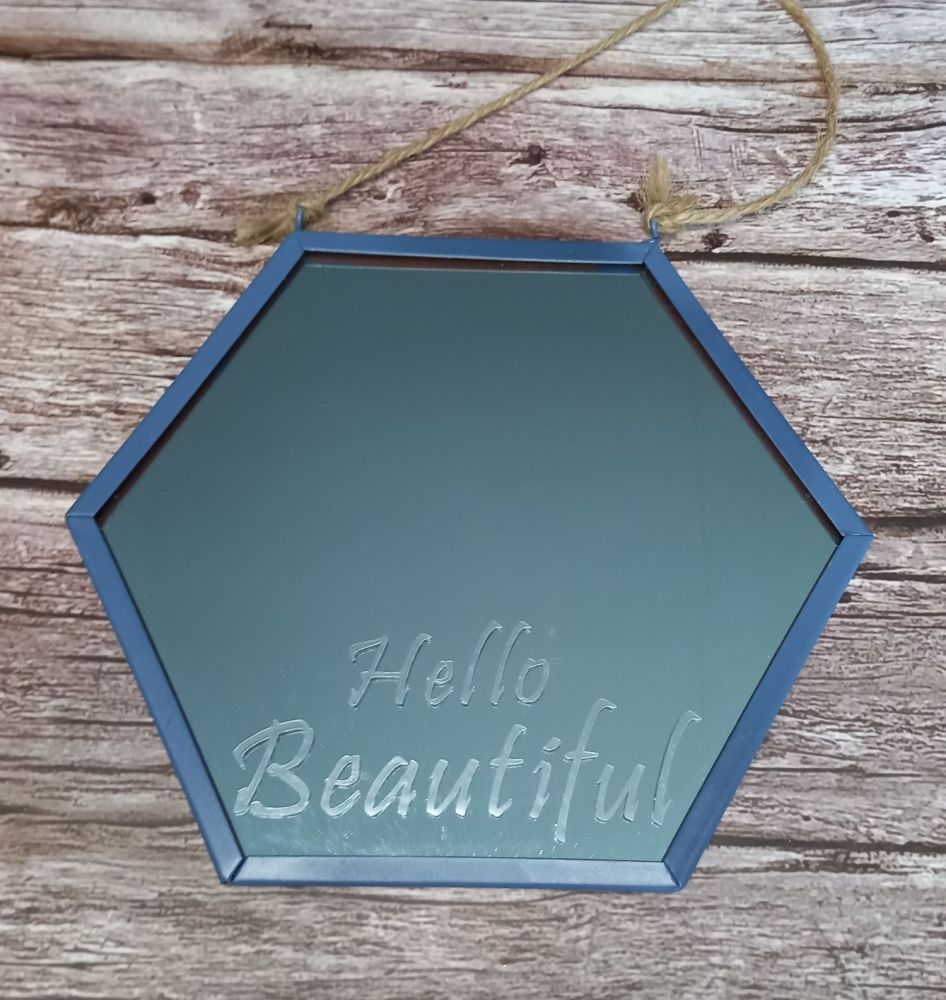 Hexagon Mirror - Blue