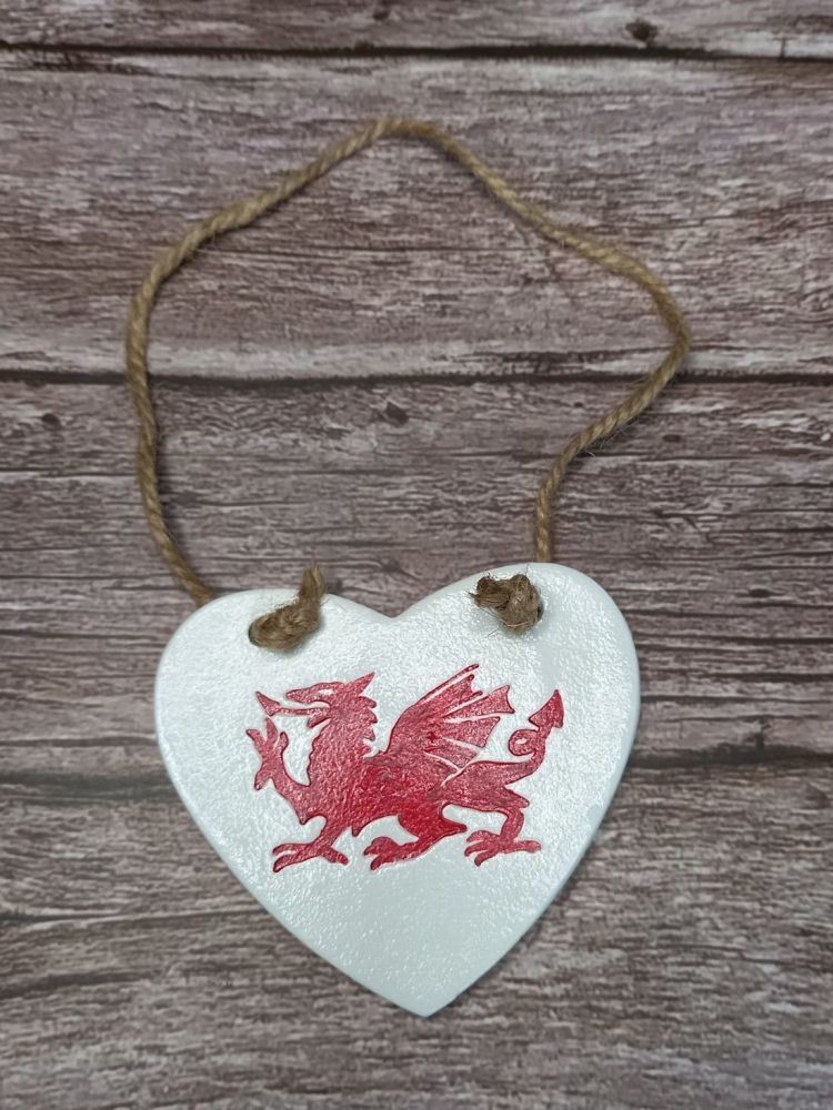 Clay Heart - Welsh Dragon