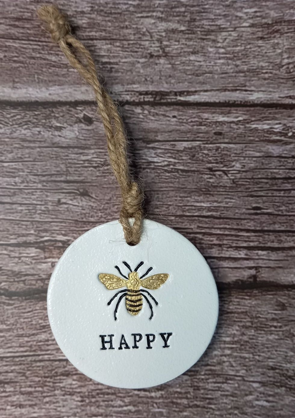 Clay Round - Bee Happy