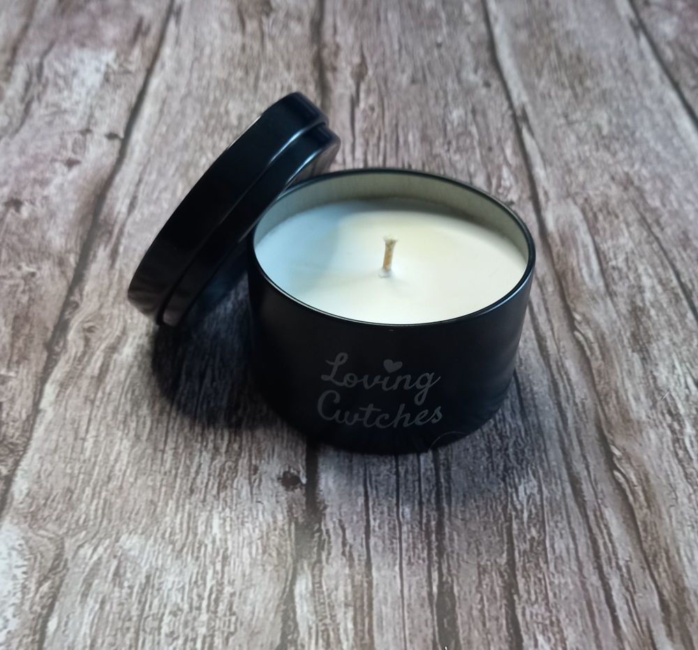 Handmade Candle - Black Tin