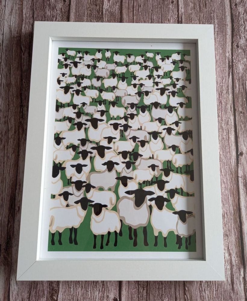 A4 Welsh Sheep Print