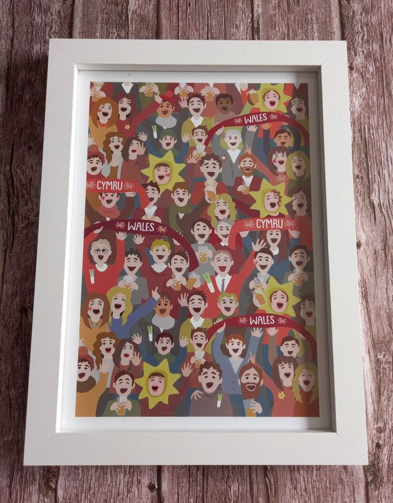A4 Welsh Supporters Print