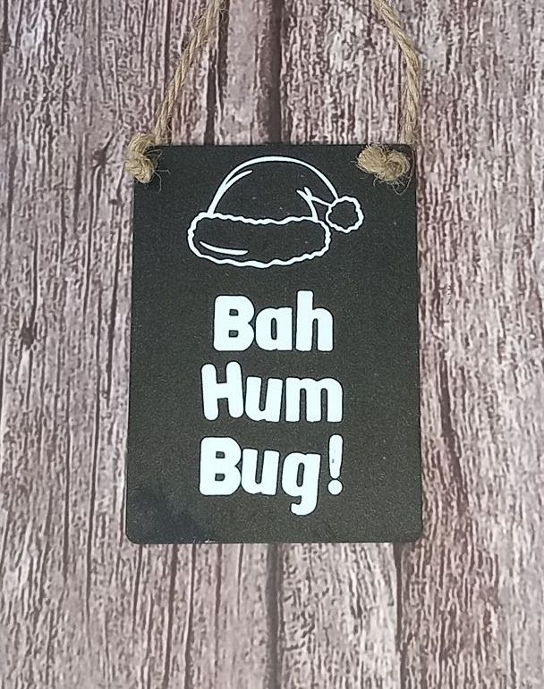 Bah Humbug Mini Metal Sign