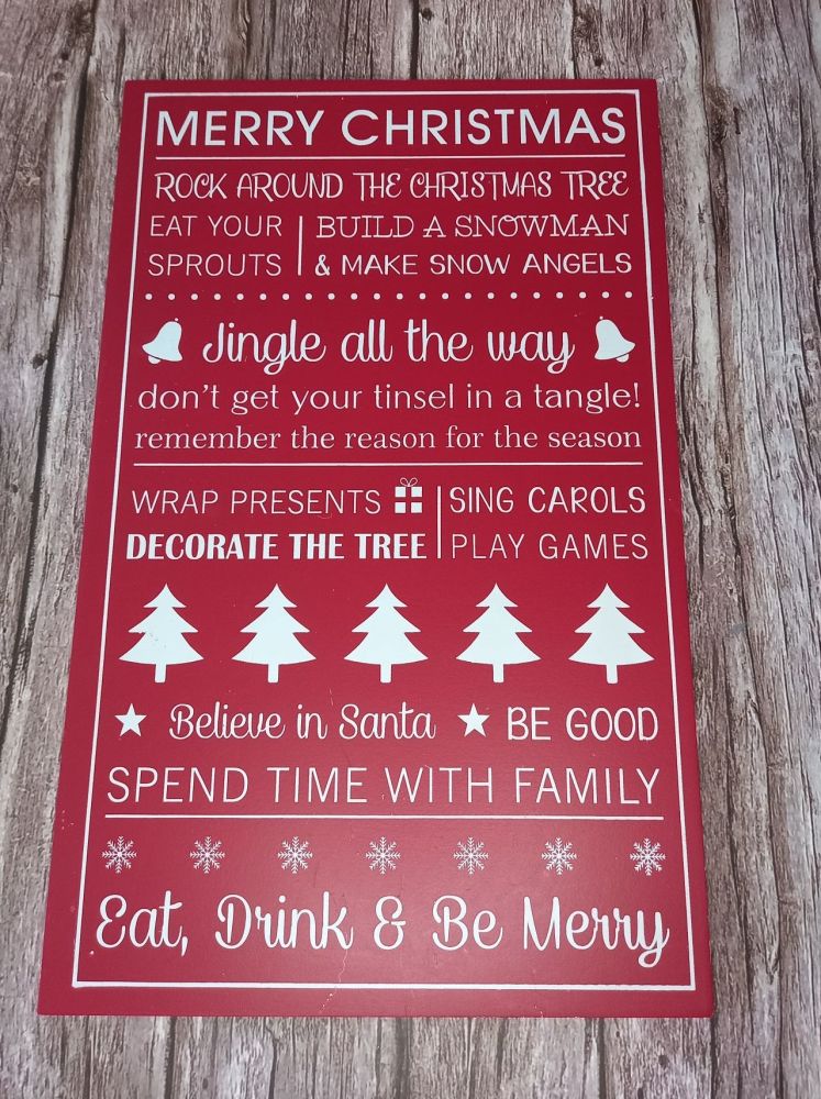 Christmas Rules Sign