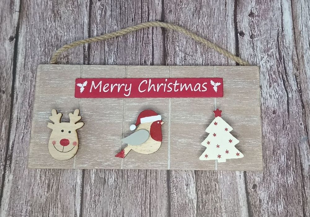 Merry Christmas Triple Peg Santa Letter/Card/Elf Report Holder