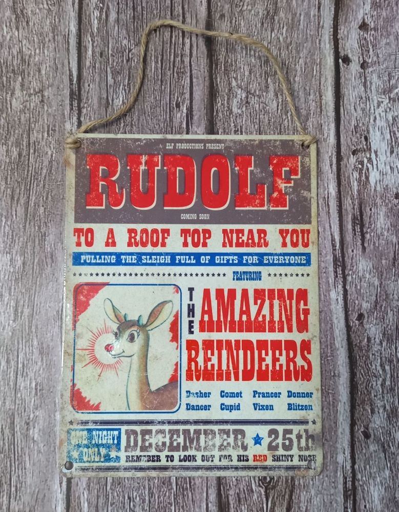 Vintage Metal Sign - Rudolf