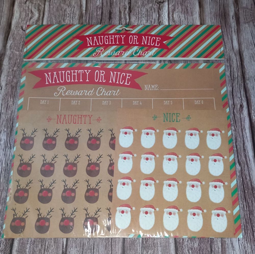 Naughty or Nice Countdown Sticker Reward Chart 