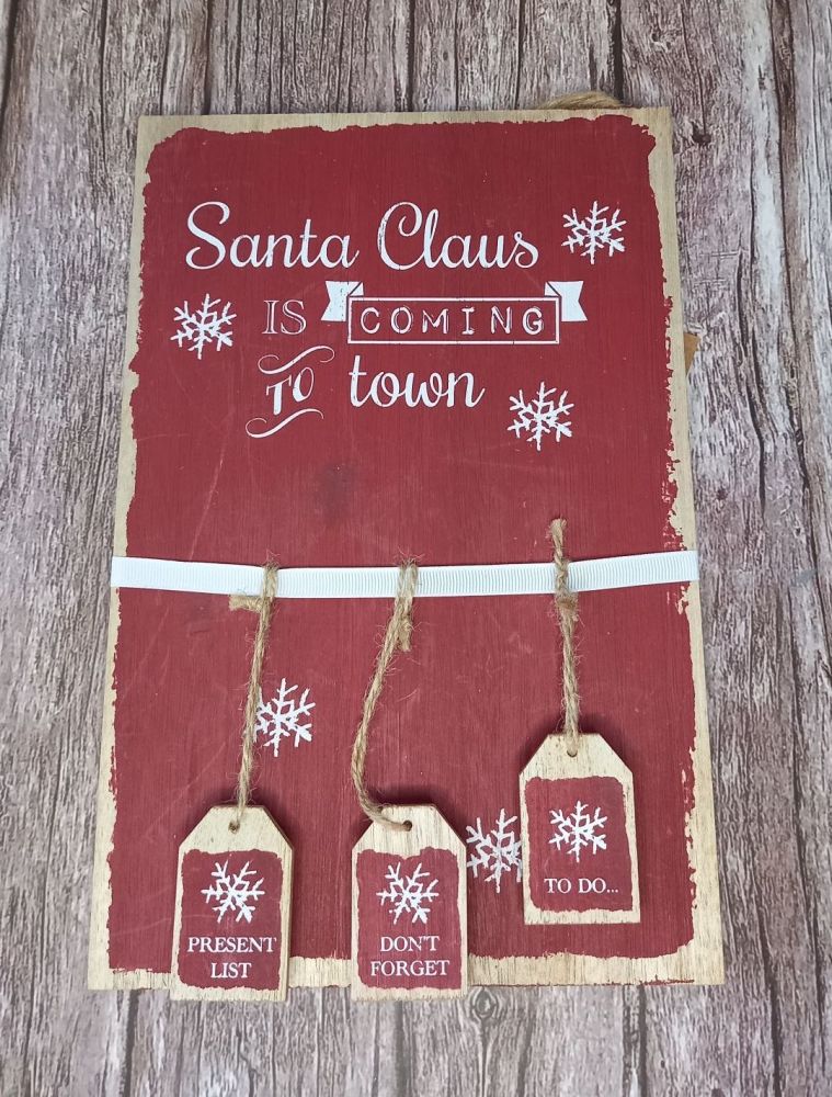 Wood Santa Letter Peg Board