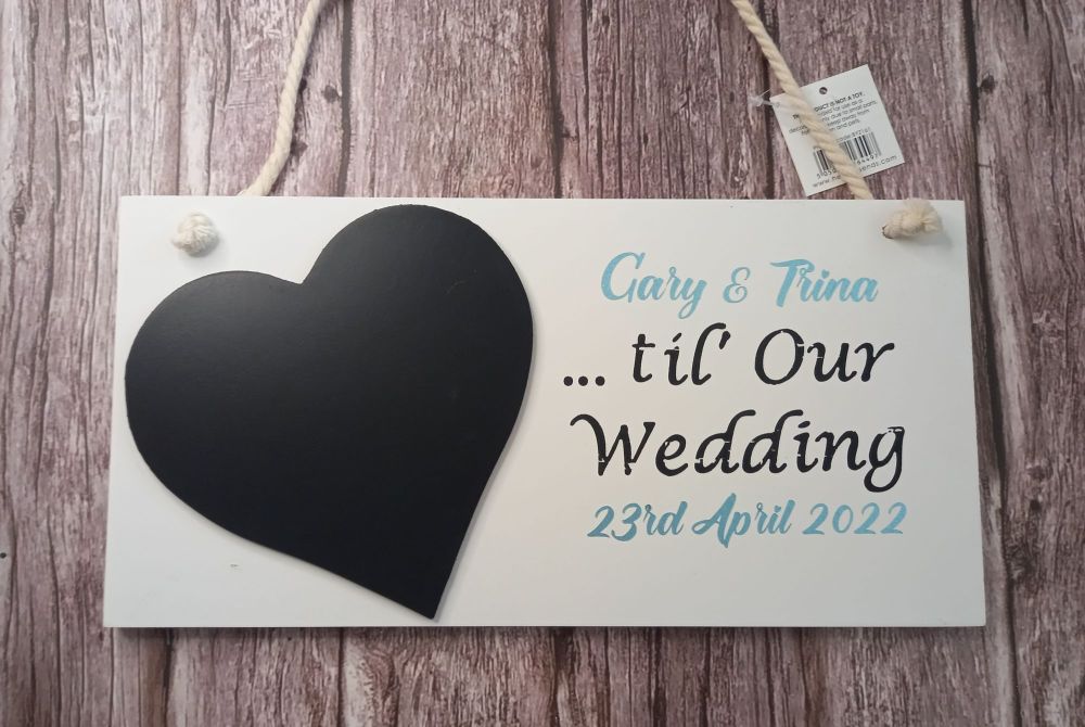 Countdown Plaque - Wedding Personalised