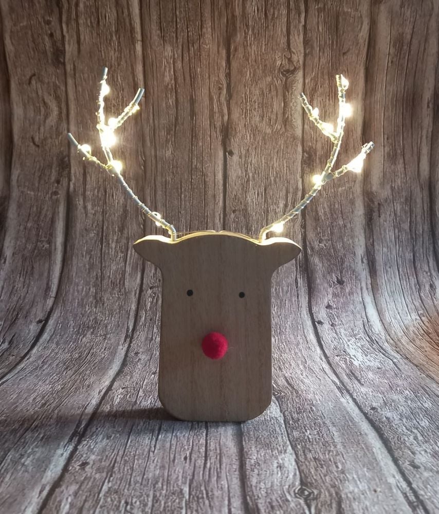 Reindeer with LED Antlers