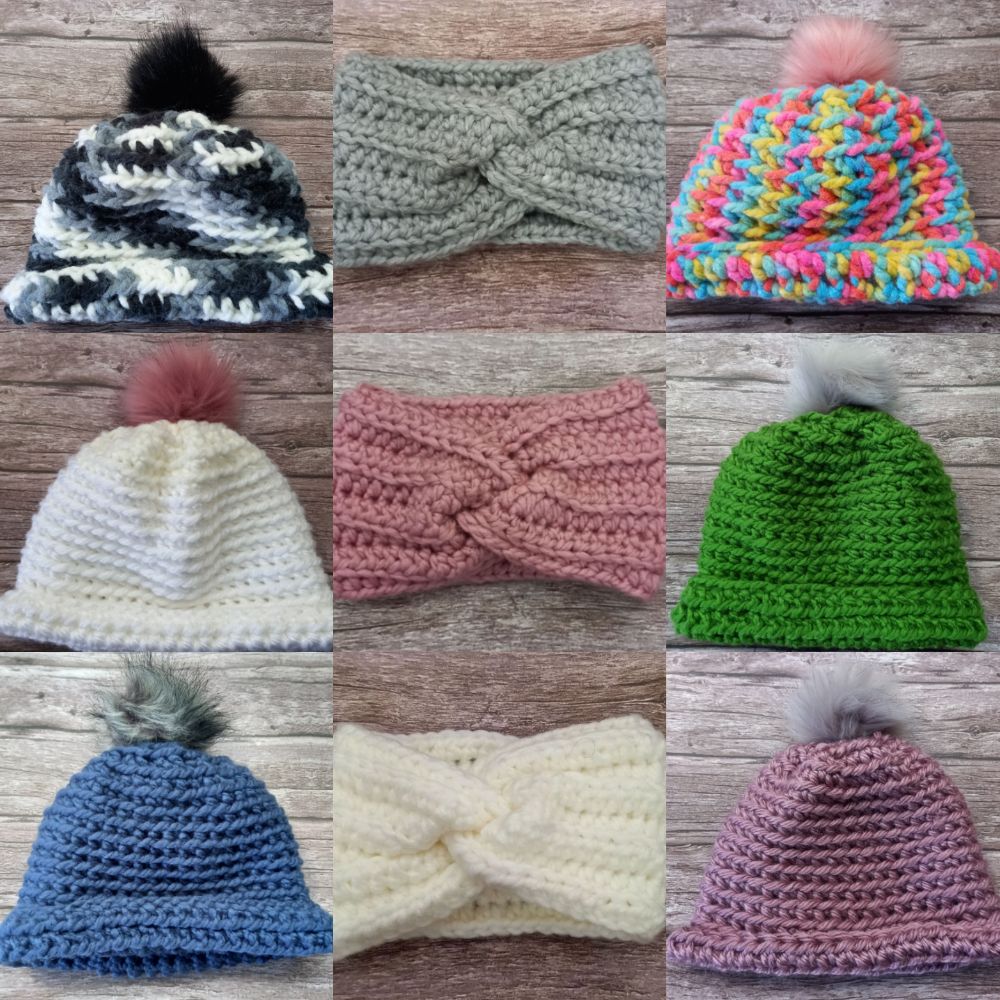 Crochet Ear Warmers & Hats