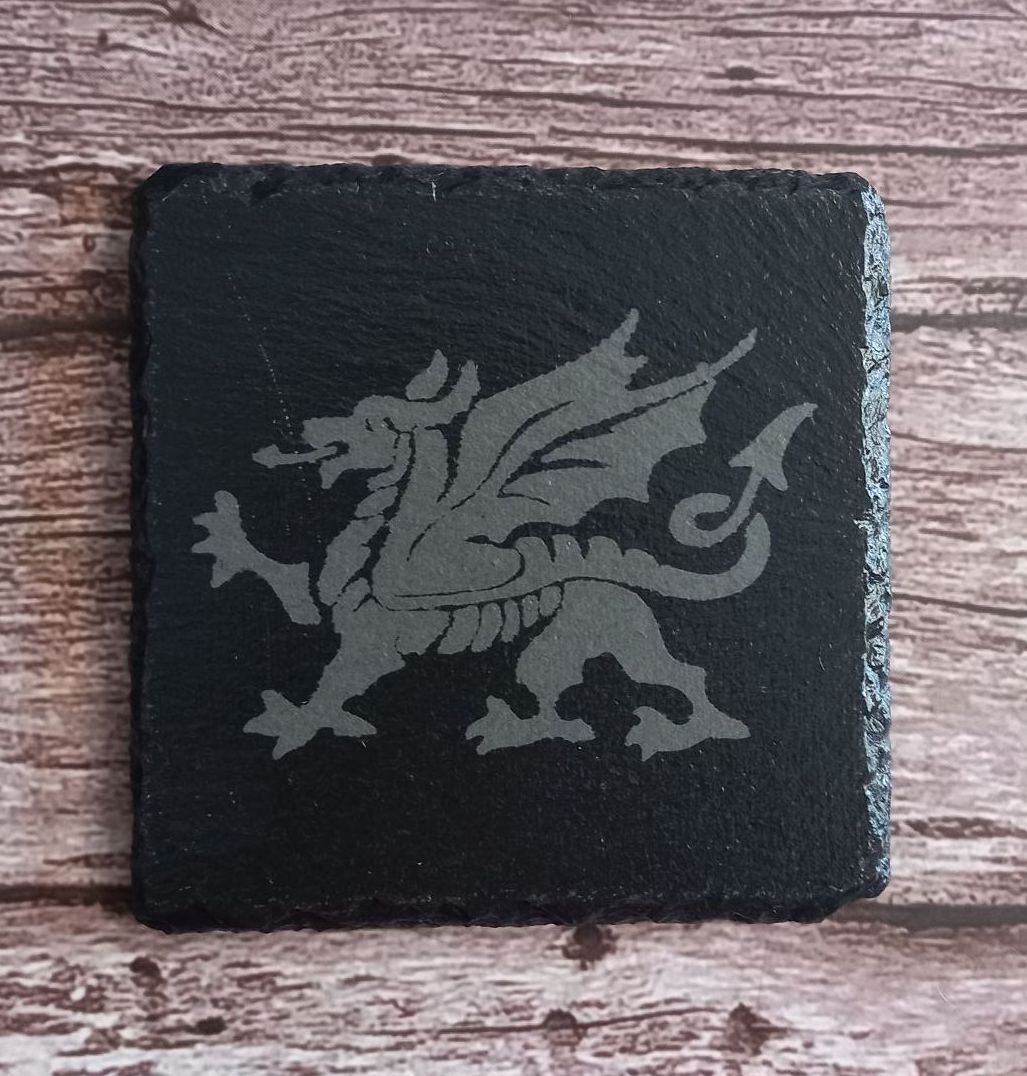 Slate Coaster - Welsh Dragon