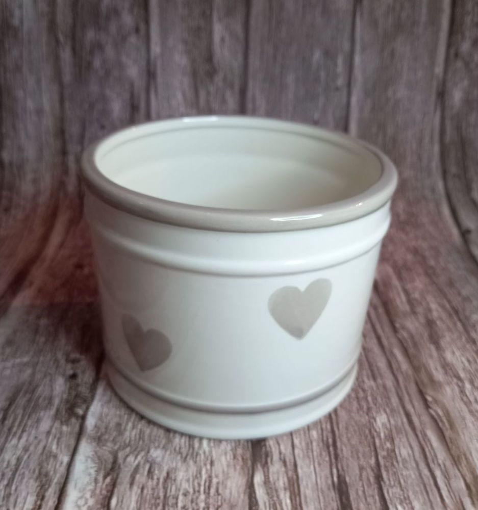 Ceramic Pot with Hearts