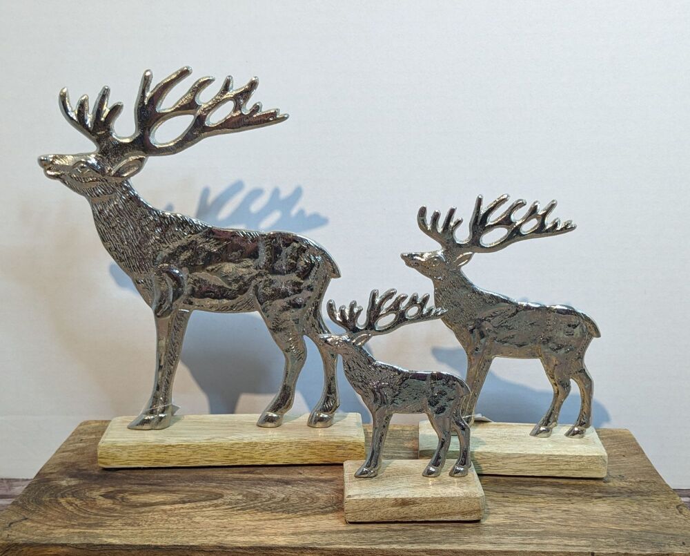 Reindeer on Wooden Bases