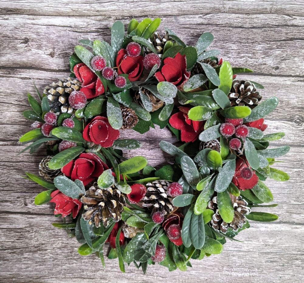 Frosted Berry Foliage Wreath