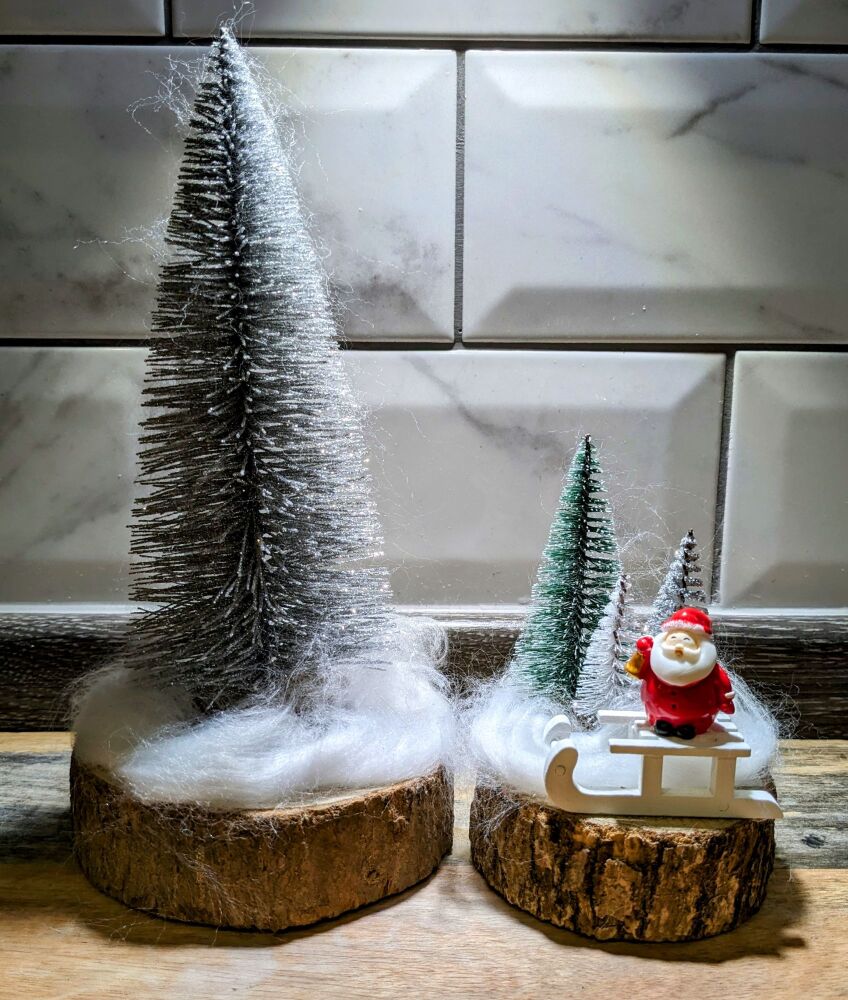 Christmas Tree Scene - Silver