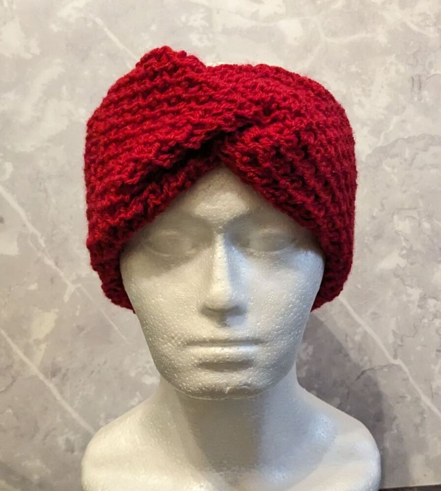 Crochet Ear Warmers - Red