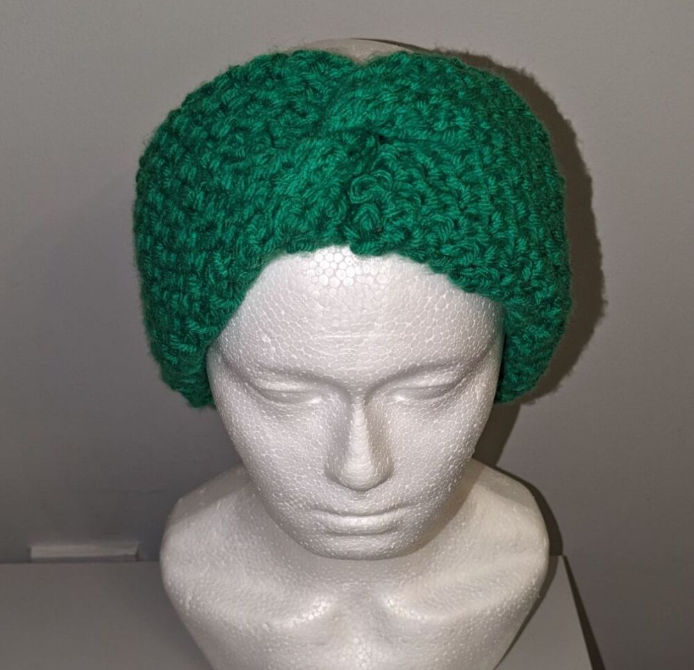 Crochet Ear Warmes - Green