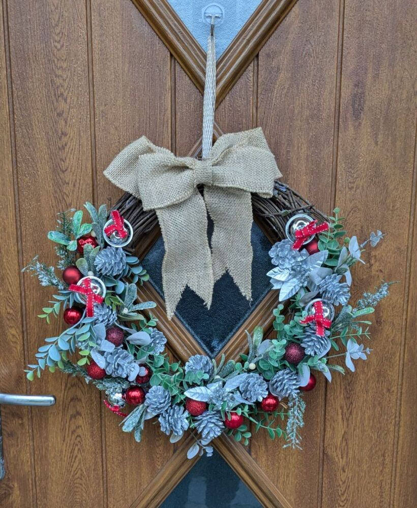 Door Wreath - Silver Bells