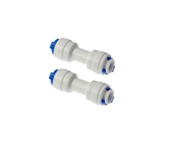 2 x 1/4" to 1/4" straight connectors