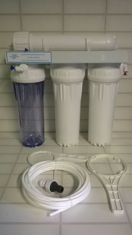 100gpd 4 stage reverse osmosis system with inbuilt 10