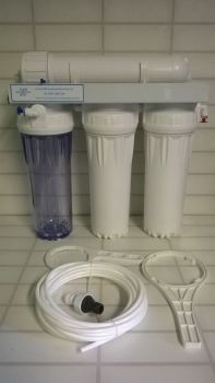 150gpd 4 stage reverse osmosis system with inbuilt 10" refillable di