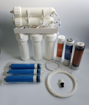 300gpd 5 stage reverse osmosis system with inbuilt 10" refillable di