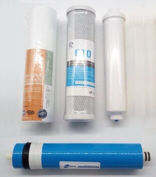 4 stage reverse osmosis filter set including 50gpd membrane