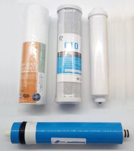 4 stage reverse osmosis filter set including 50gpd membrane
