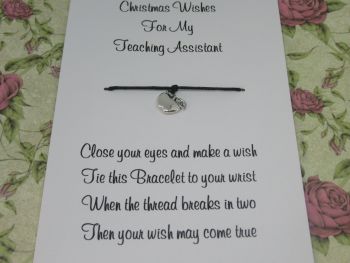 Teaching Assistant Christmas Wishes Wish Bracelet