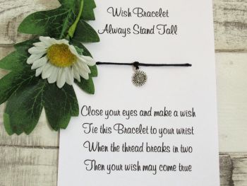 Always Stand Tall Sunflower Wish Bracelet