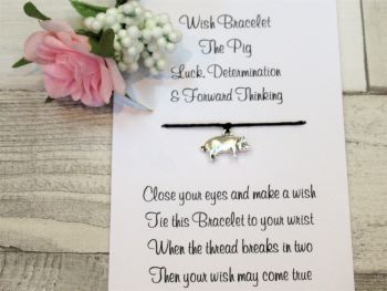 Pig Symbolism Wish Bracelet