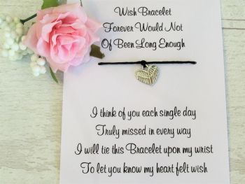 Forever Would Not Of Been Enough Wish Bracelet Mourning Gift Remembrance Grief