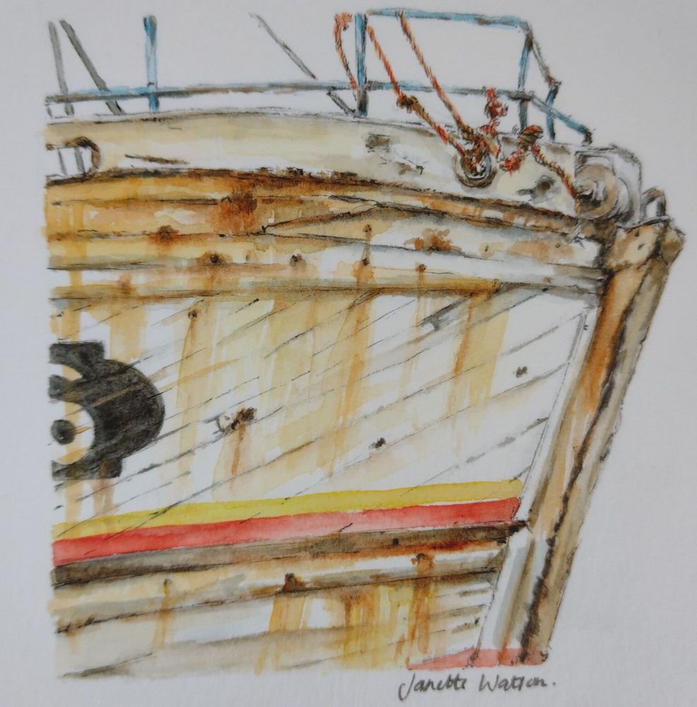 Fishing Boat Watercolour Diptych