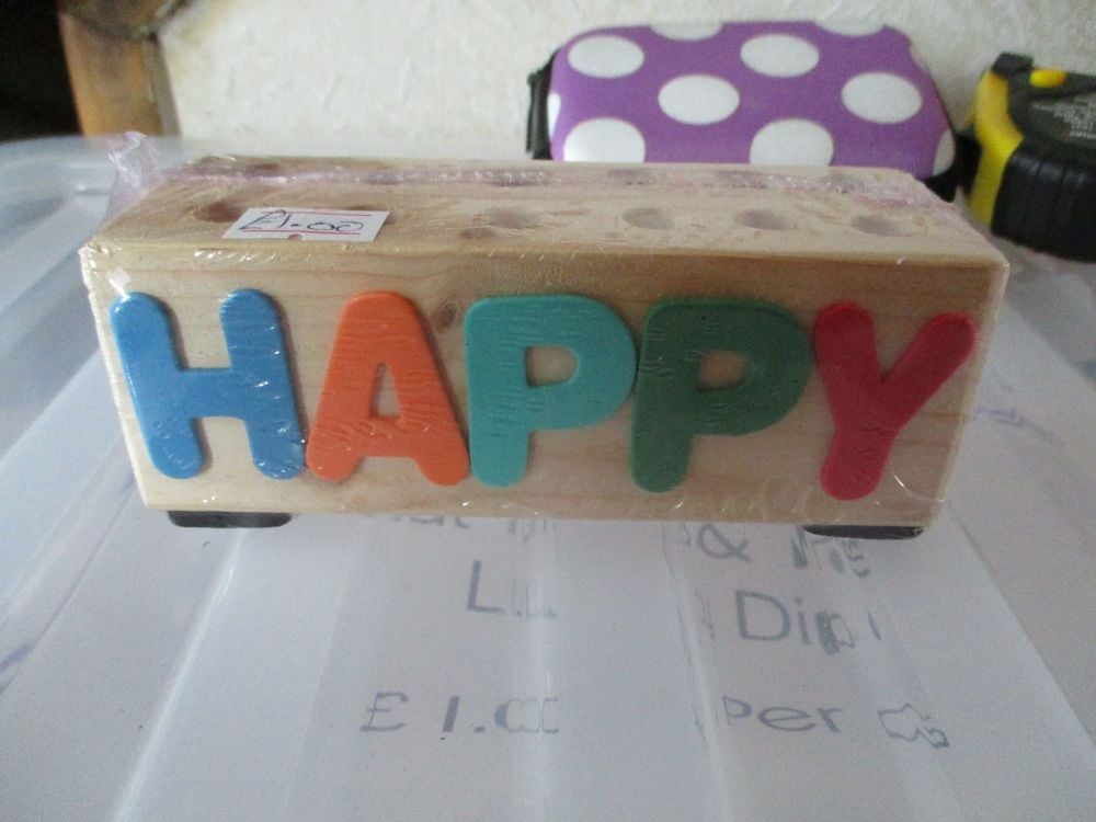 Happy B'Day - Wooden Stationery Caddy - Des In The Shed